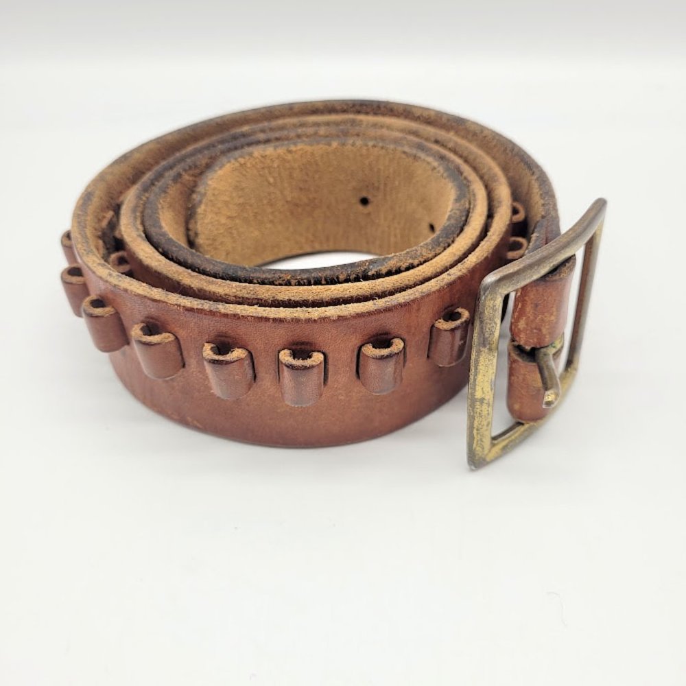 Vintage Leather Bullet Belt Hunting Pistol Cartridge Guns Portland Oregon 38